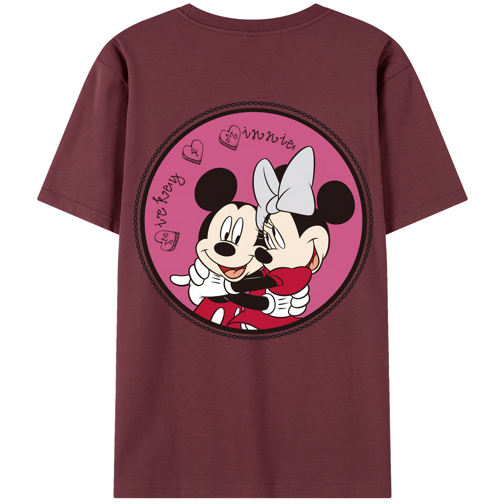 （画像用） ミッキーマウス Mickey Mouse 綿100％半袖Tシャツ（背面プリント）